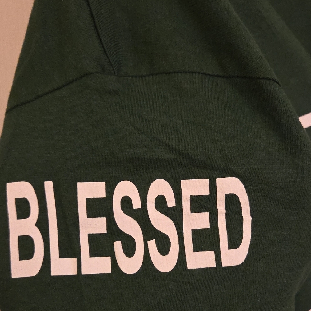 On Fire Forest Green 'Blessed and Beautiful' Tee - Picture 11 of 11